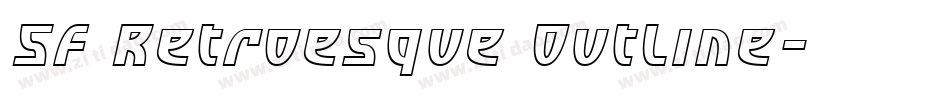 SF Retroesque Outline字体转换